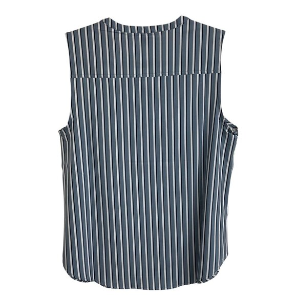 NWOT Eddie Bauer Sleeveless Striped Women's Medium Lightweight Pullover Blouse - Picture 2 of 8